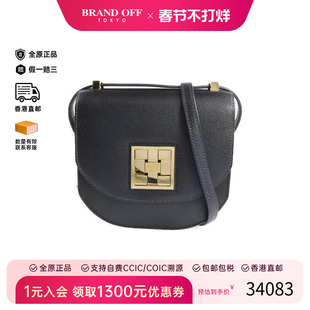 中古Hermes爱马仕女包C级85新Shoulder bag肩包牛皮斜挎包黑色