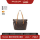 中古LV路易威登女包B级9新Totally MM涂层 防水帆布托特包棕色