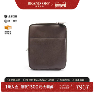 中古LV路易威登男包B级9新Carry Bag行李箱牛皮其他棕色