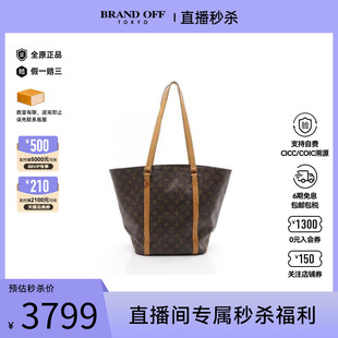 Shopping涂層防水帆布托特包棕色時(shí)尚 中古LV路易威登女B級(jí)9新Sac