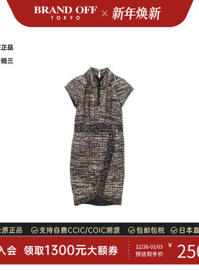 中古Chanel香奈儿女S级99新one piece连衣裙羊毛上衣黑色BRANDOFF