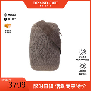 中古LV路易威登男包B级9新body bag随身包帆布斜挎包棕色BRANDOFF