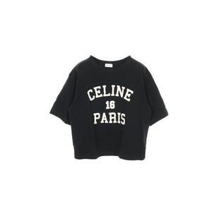 中古Celine赛琳女A级95新T-shirtT恤棉上衣黑色