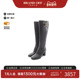 中古Valentino华伦天奴女A级95新boots靴牛皮鞋 黑色