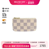 中古LV路易威登女B级9新coin case零钱包涂层 防水帆布零钱包白色