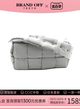 中古BOTTEGA VENETA葆蝶家女包99新Shoulder Bag灰色编织包斜挎包