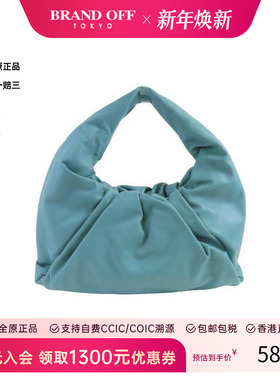 中古Bottega Veneta葆蝶家女包A级95新Handbag手包羊皮手提包绿色