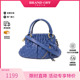 牛皮斜挎包蓝色HK正品 中古Marc Jacobs莫杰女包B级9新2WAY两用款
