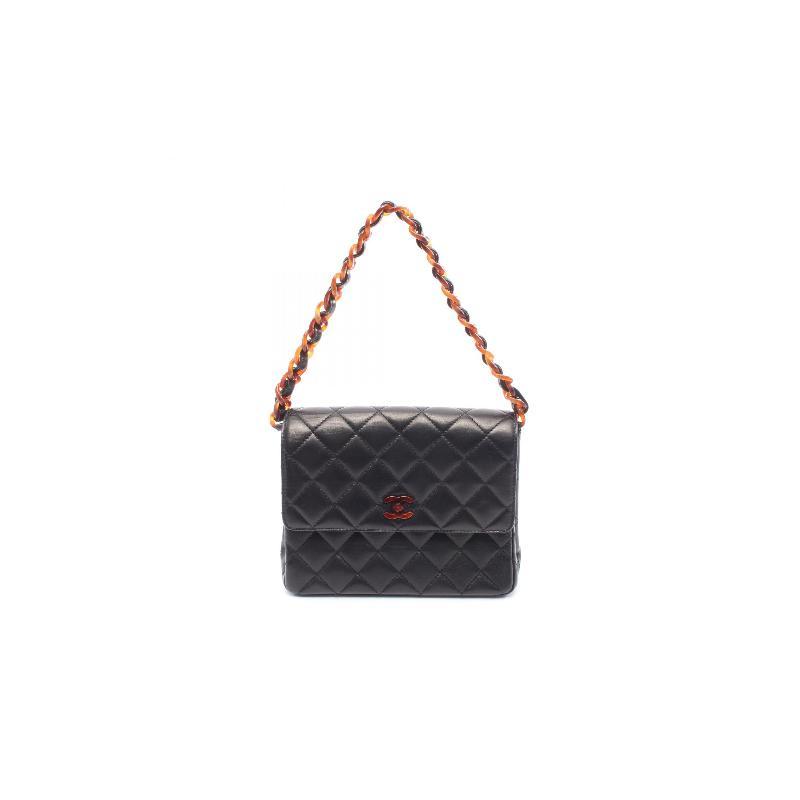 中古Chanel香奈儿女包A级95新chain shoulder链条肩带羊皮手提包