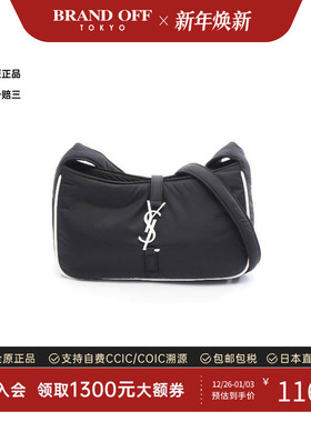 中古YSL圣罗兰女包S级99新shoulder bag斜挎包尼龙单肩包黑色欧美
