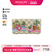 Long 中古LV路易威登女A级95新Bi fold Wallet双折长钱包长钱包