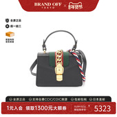 中古Gucci古驰女包A级95新Handbag手包牛皮斜挎包黑色正品 时尚