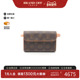 中古LV路易威登女包B级9新waist bag腰包涂层 防水帆布腰包棕色