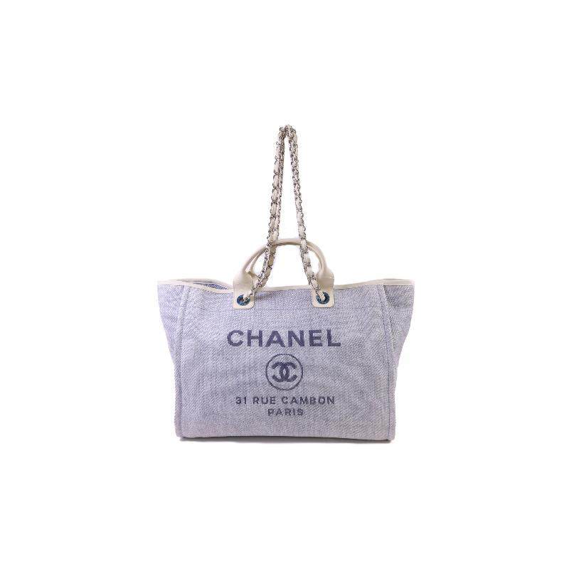 中古Chanel香奈儿女包B级9新Deauville Tote沙滩包帆布斜挎包蓝色,箱包皮具/热销女包/男包,通用款女包,淘宝优惠券,粉丝福利购,淘宝优惠卷