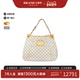 中古LV路易威登女包A级95新Azur Galliera白棋盘格南瓜包单肩包