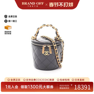 中古Chanel香奈儿女包A级95新Shoulder bag肩包漆皮斜挎包黑色