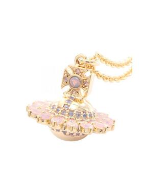 中古Vivienne Westwood薇薇安女S级99新necklace项链镀金金属项链