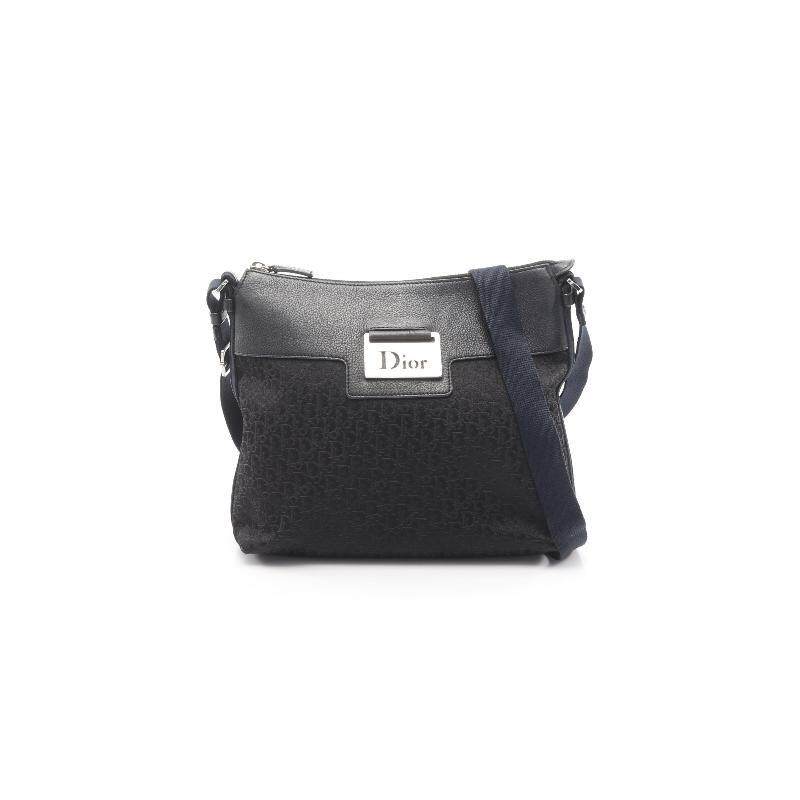 中古Dior迪奥女包B级9新Shoulder bag肩包帆布单肩包黑色高级正品