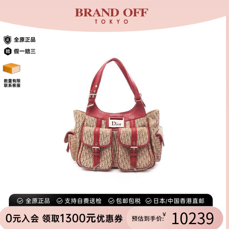 日本中古二奢Dior迪奥女包A级95新ToteBag托特包帆布手提包正品