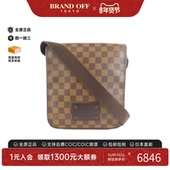 中古LV路易威登女包B级9新Brooklyn棋盘格斜挎包复古经典 BRANDOFF