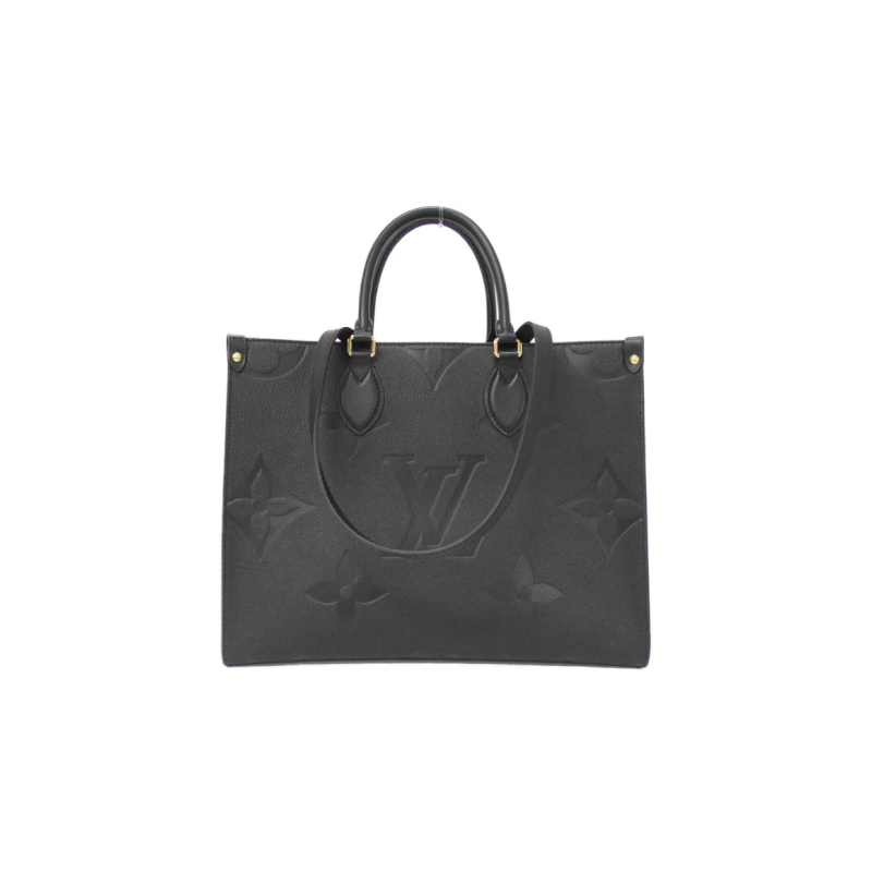 中古LV路易威登女包A级95新On-the-Go小牛皮压纹老花单肩手提包