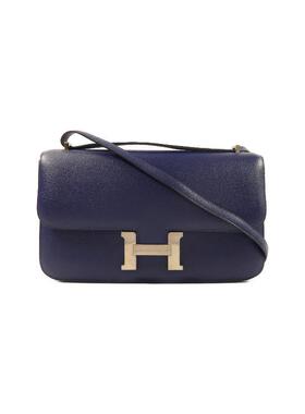中古Hermes爱马仕女包B级9新Constance康康系列牛皮斜挎包紫色