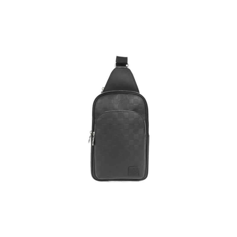 中古LV路易威登男包A级95新Infini Avenue Sling Bag棋盘格斜挎包