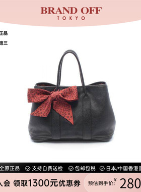 中古Hermes爱马仕女包B级9新tote bag托特包牛皮托特包黑色正品