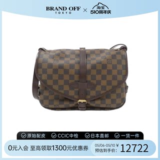 中古LV路易威登通用A级95新Saumur30棋盘格双子星斜挎包BRANDOFF