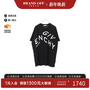 sew针织布棉上衣黑色正品 中古Givenchy纪梵希男B级9新Cut and