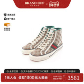 中古Gucci古驰女A级95新sneakers运动鞋 帆布鞋 浅褐色