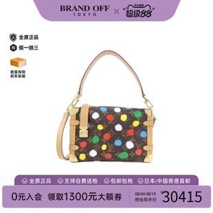 中古LV路易威登女包A级95新LV X YK Side Trunk老花软盒子斜挎包