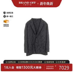中古Hermes爱马仕女A级95新tailored 夹克帆布外套黑色 jacket修身