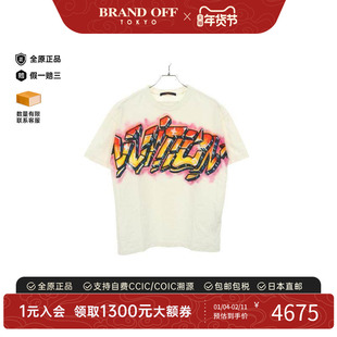 中古LV路易威登男B级9新T-shirtT恤棉上衣白色