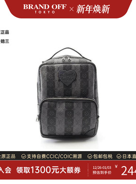 中古LV路易威登男包A级95新Backpack背包涂层/防水帆布双肩包黑色