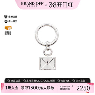 中古Hermes爱马仕女A级95新scarf ring围巾环不锈钢丝巾扣银色