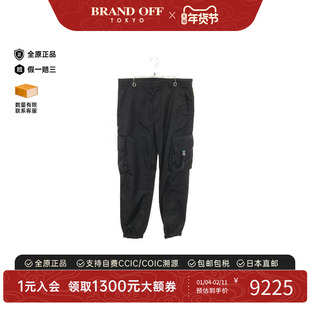 中古Prada普拉达男B级9新cargo pants工装裤尼龙裤子黑色
