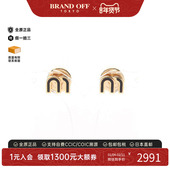 中古Miu Miu缪缪女S级99新earrings耳环镀金金属耳夹 耳钉金色