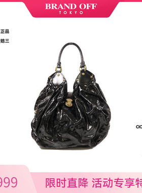 中古LV路易威登女包B级9新Shoulder bag肩包漆皮单肩包黑色 HK