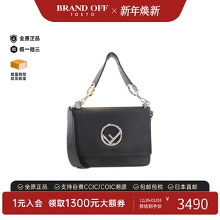 BRANDOFF 时尚 中古FENDI芬迪女包B级9新CANAI F小牛皮斜挎包正品