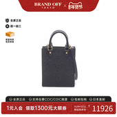 中古LV路易威登女包A级95新Petite Sac plat琴谱包牛皮斜挎包黑色