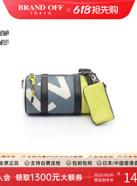 中古LV路易威登男包A级95新Shoulder bag肩包牛皮斜挎包灰色正品