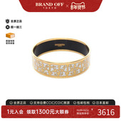 中古Hermes爱马仕女A级95新bangle手镯镀金金属手镯金色BRANDOFF