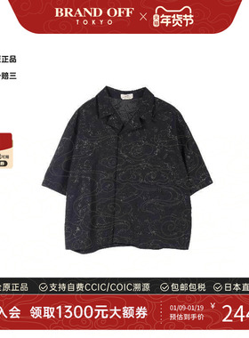 中古Hermes爱马仕男S级99新tops上衣棉上衣黑色复古经典BRANDOFF