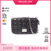 中古Dior迪奥女包B级9新 BRANDOFF 羊皮单肩包黑色正品 Miss Dior