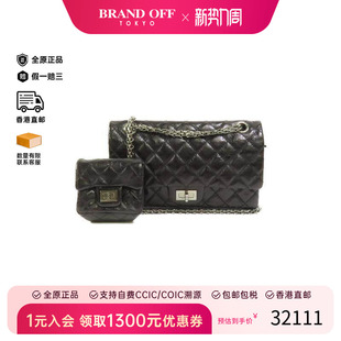中古Chanel香奈儿女包A级95新Shoulder bag肩包牛皮斜挎包黑色
