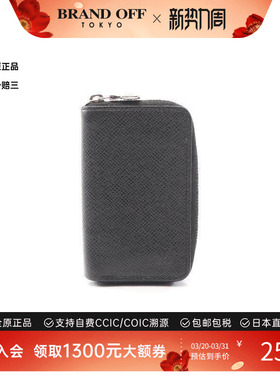 中古LV路易威登男A级95新coin purse零钱包牛皮零钱包黑色