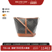 中古Celine赛琳女包A级95新Medium中号涂层 防水帆布单肩包黑色