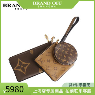 VUITTON SH「9.0新」LOUIS 路易威登 TRIO POUCHGIANT老花手拿包M