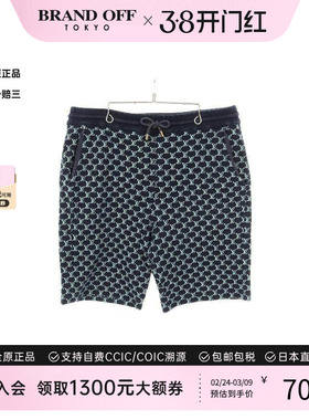 中古LV路易威登男B级9新Pants裤子棉裤子蓝色